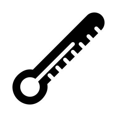 Basit vektör illüstrasyon işareti termometre sıcaklık göstergesi