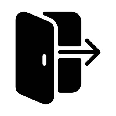 Çıkış ya da oturumu kapatıp beyaz arka plan üzerinde