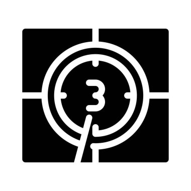 Saat Countdown Timer basit vektör çizim simgesi