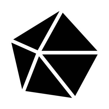 Basit vektör çizim simgesini Decahedron konveks şeklinin