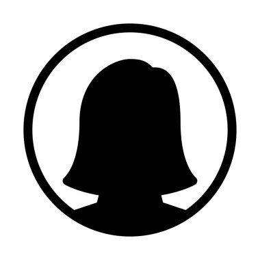 Kadın sosyal medya profil basit vektör çizim