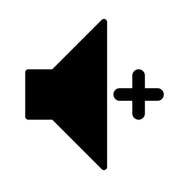 Basit vektör illüstrasyon işareti hoparlör hacmi yükseldi