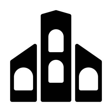 Basit vektör illüstrasyon işareti Şehir Üniversitesi binasının