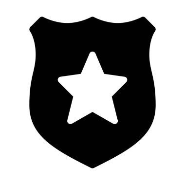 simple vector illustration icon of Cop Star Badge