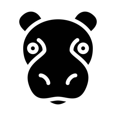 Su aygırı Semiaquatic beyaz arka plan üzerinde izole memeli