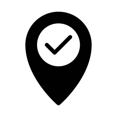 Basit vektör çizim simgesini onaylı yer veya konumu