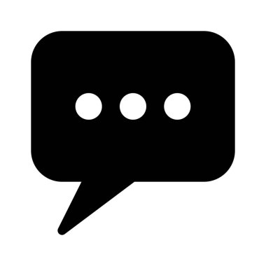 Beyaz izole sohbet veya ileti balonu simgesini