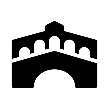 Rialto Venedik beyaz arka plan üzerinde izole mimarisi 