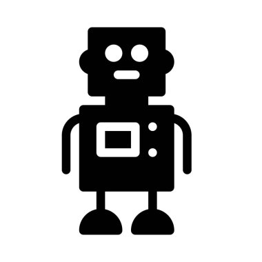 Beyaz arka plan üzerinde izole retro robot 