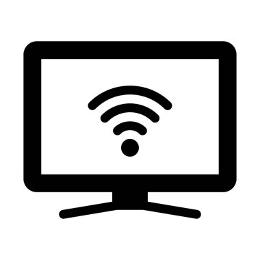 Akıllı Tv Wifi bağlantı basit vektör çizim