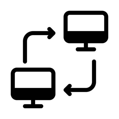 Beyaz arka planda eşitleme bilgisayar veritabanı