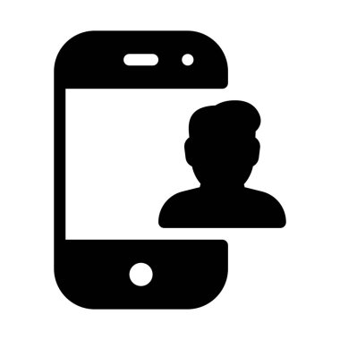 Kullanıcı telefon kayıtlarınızı beyaz arka plan üzerinde izole 