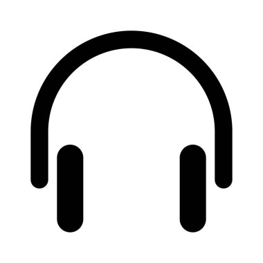 Kablosuz Ses kulaklık simgesi üzerinde beyaz izole 