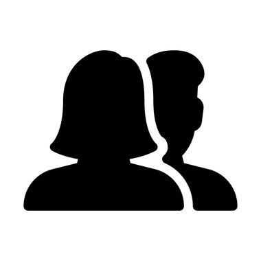 Grup takım lideri, basit siyah çizgi resimde beyaz arka plan üzerinde