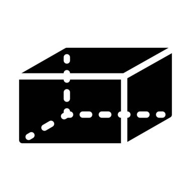 İzometrik Cuboid beyaz arka plan üzerinde izole şekli