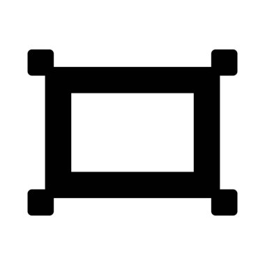 şık dikdörtgen çerçeve basit vektör çizim