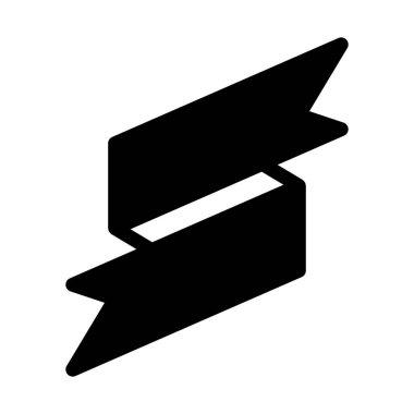 Decorative Ribbon Design on white background