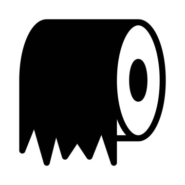 Basit vektör illüstrasyon işareti tuvalet kağıdı