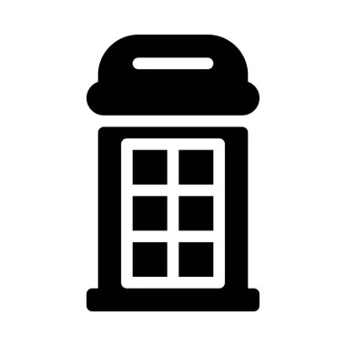 Telefon kulübesi ya da beyaz arka plan üzerinde izole kutusu 