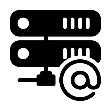 Sunucu e-posta desteği basit vektör çizim