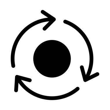 Saat yönünde beyaz arka plan üzerinde izole hareket döndürme 