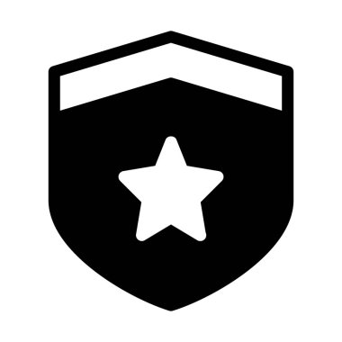 Star kalkan Emanet basit vektör çizim