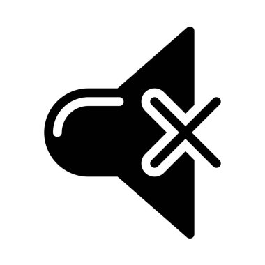 Basit vektör illüstrasyon işareti sessiz veya sessiz birimin