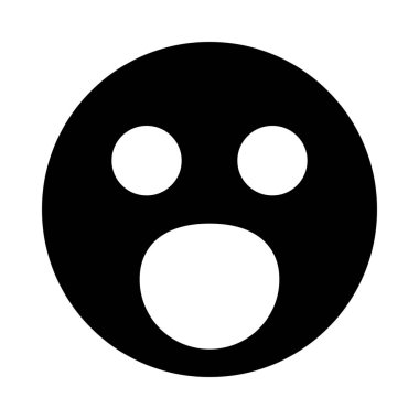 Wow veya sürpriz Emoji basit vektör çizim
