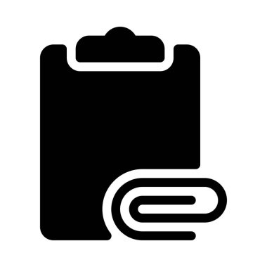 simple vector illustration icon of Attach Task in Memo