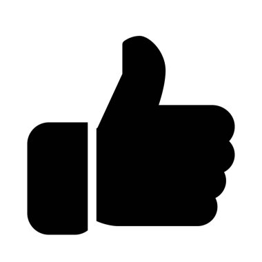 Basit vektör illüstrasyon işareti Thumbs Up ya da gibi