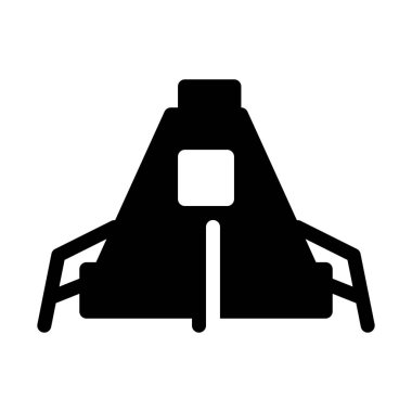 uzay aracı gezegenin açılış basit vektör çizim