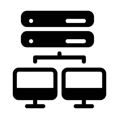 Basit vektör çizim simgesi, ağ yönetimi ve izleme