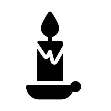 mum ışığı, basit siyah çizgi resimde beyaz arka plan üzerinde