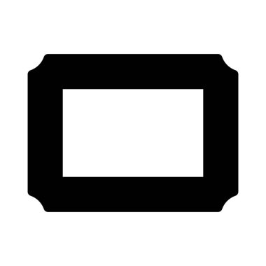 Basit vektör çizim simgesi boş dikdörtgen çerçeve
