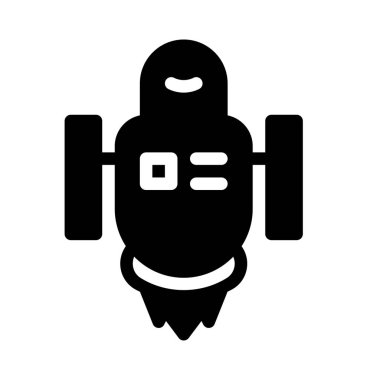 Robot denize indirmek izole üzerinde beyaz arka plan 