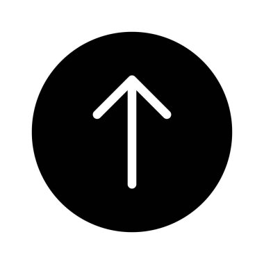 ok yönünü yukarı basit vektör illüstrasyon işareti