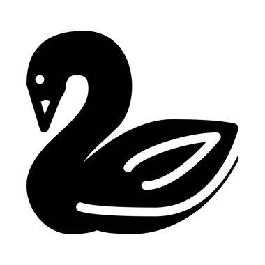 Kuğu ya da ördek basit vektör çizim