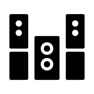 Ev sinema sistemi basit vektör çizim