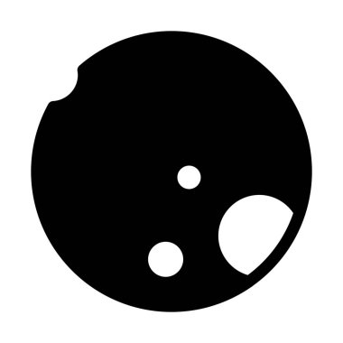 Ay astronomik yörüngelerini, basit siyah çizgi resimde beyaz arka plan üzerinde