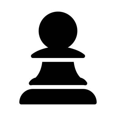 Piyon satranç taşını beyaz arka plan üzerinde izole 