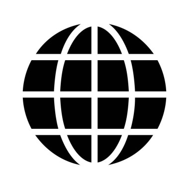 Beyaz arka plan üzerinde izole küre simgesi 