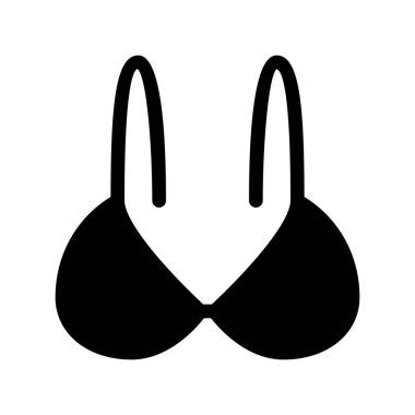 Sutyen ya da sütyen simgesi üzerinde beyaz izole