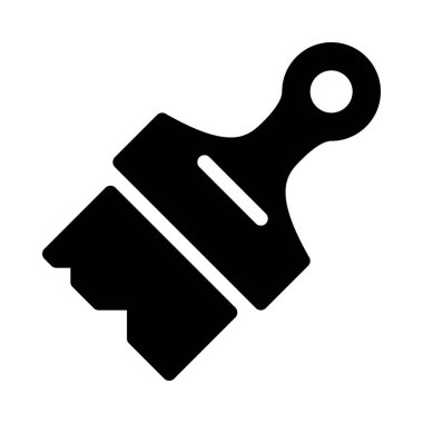 Boya Fırçası aracı, basit siyah çizgi resimde beyaz arka plan üzerinde