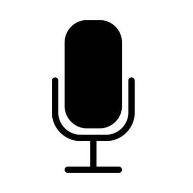 Basit vektör illüstrasyon işareti Studio kayıt mikrofon
