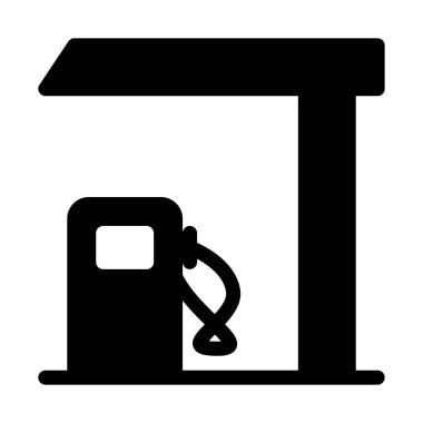 Yakıt istasyonu beyaz arka plan üzerinde izole konum