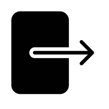 Oturum kapatma veya beyaz arka plan üzerinde işareti