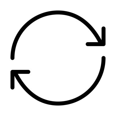 Synchronize döngü ok basit vektör çizim