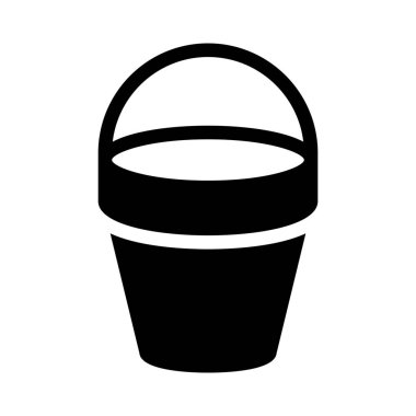 beyaz izole kovası simgesi