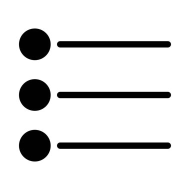Bullet List Button icon isolated on white