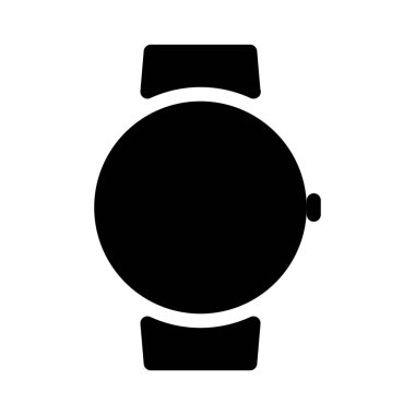 Smartwatch yuvarlak yüz basit vektör çizim